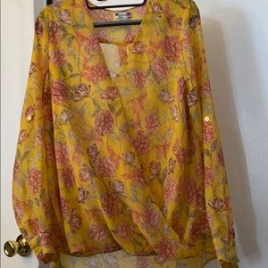 Kut from the Kloth semi-sheer buttondown